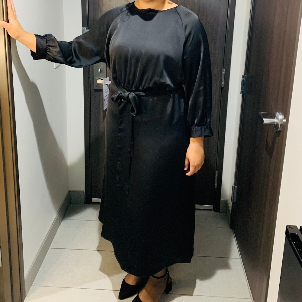 Beautiful Black Satin Dress
